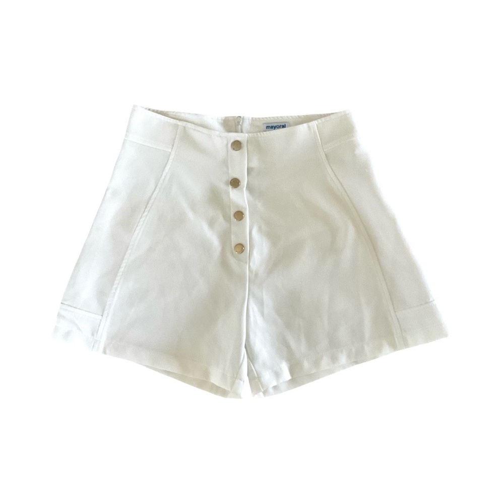 Mayoral White High-Waisted Shorts
